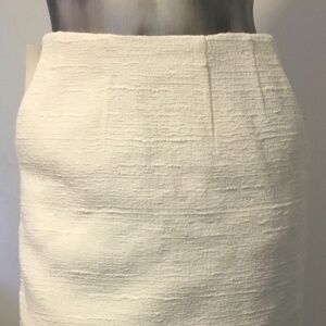 White Tweed Pencil Skirt - BABATON Sz 8